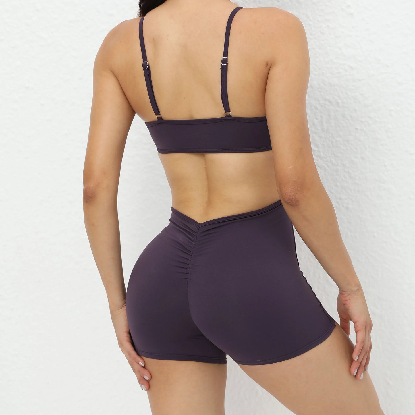 Yoga Jumps uit nahtlose Sport Jumps uit Set Frau Gym Short Sets rücken freie Fitness Anzug elastische Trainings kleidung für Frauen Bodysuit