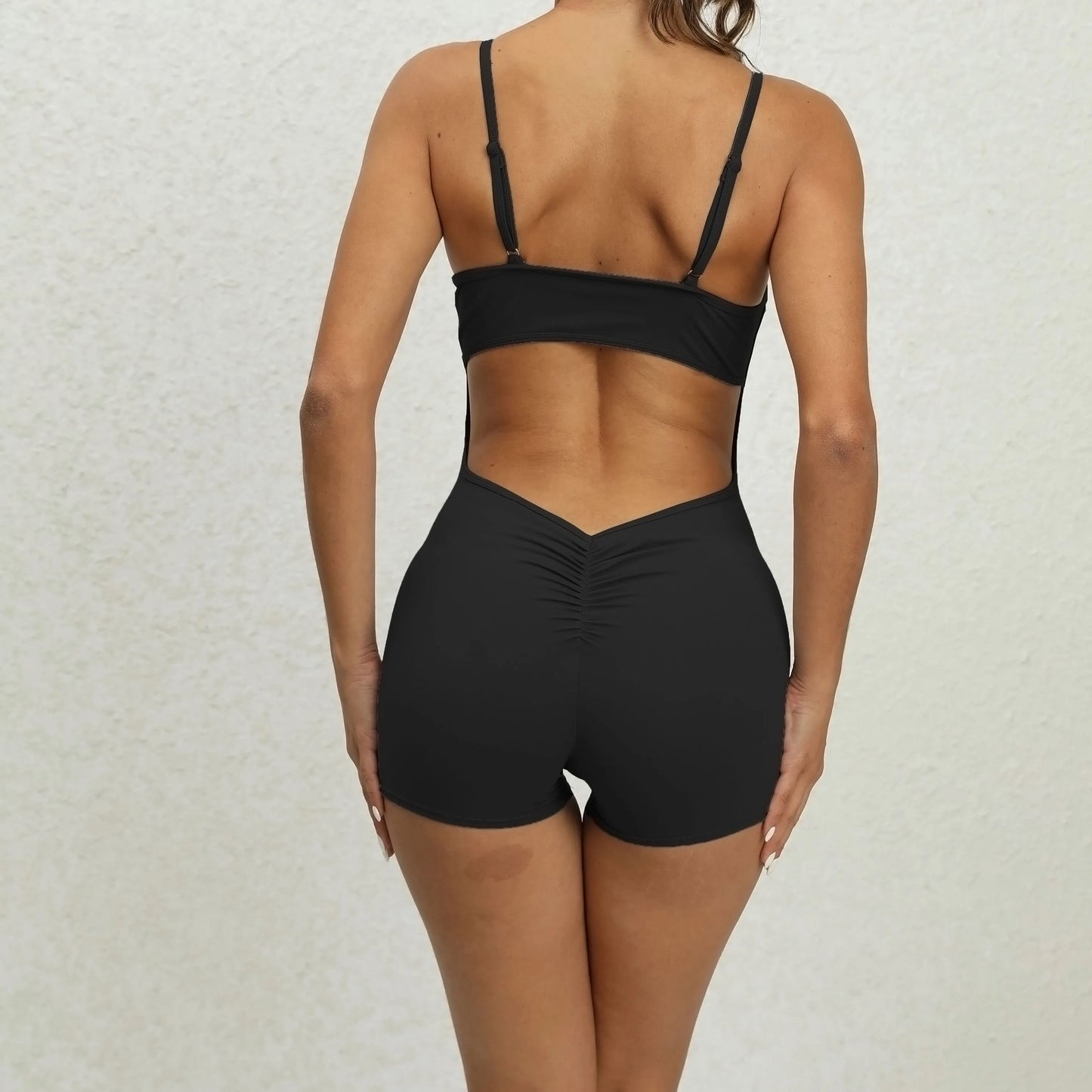 Yoga Jumps uit nahtlose Sport Jumps uit Set Frau Gym Short Sets rücken freie Fitness Anzug elastische Trainings kleidung für Frauen Bodysuit